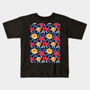 Floral Seamless Pattern Kids T-Shirt